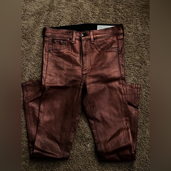 Rag and bone skinny red wax coated Jean size 27 - Picture 5 of 5